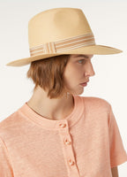SERGIO HAT BICOLOR SUITCASE STRIPE RIBBON STRAW20_FAP1571_F6V8_1