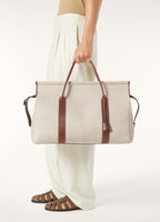 LOOM WEEKENDER L42 NAT.CANVAS ROUNDED LEATHER_FAP4438_B5FI_NR_1