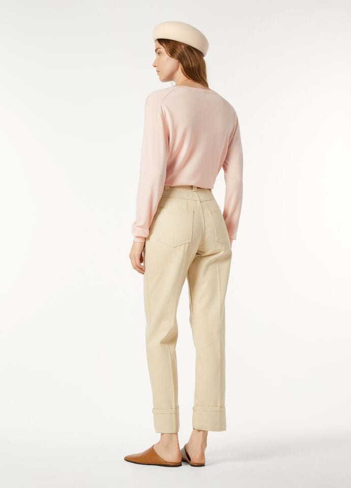 ICONIC ROYAL LIGHTNESS V NECK SWEATER WOOL SILK GG 18_FAP0150_30I3_4
