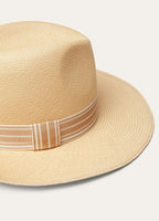 SERGIO HAT BICOLOR SUITCASE STRIPE RIBBON STRAW20_FAP1571_F6V8_4