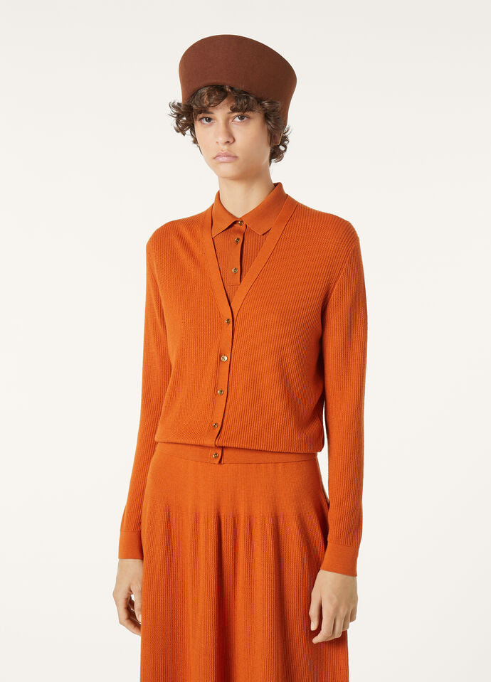 RIBBED ROYAL LIGHTNESS CARDIGAN SW.WOOL SILK GG18_FAP0887_L0CG_3