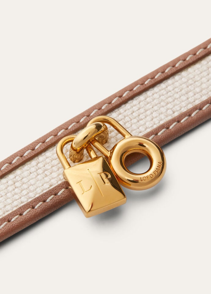 EXTRA BRACELET NATURAL CANVAS/ROUNDED LEATHER_FAP2701_B5A7_5