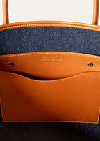 BEAM TOTE SMALL DENIM FLOWER ROUNDED CALF_FAO6976_B4M7_NR_5