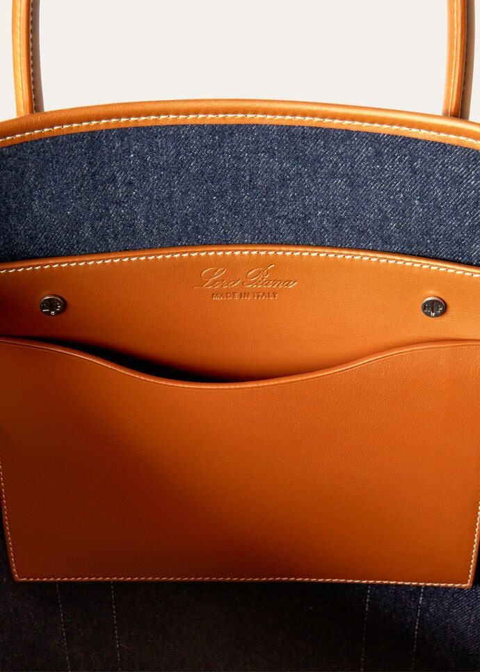 BEAM TOTE SMALL DENIM FLOWER ROUNDED CALF_FAO6976_B4M7_NR_5