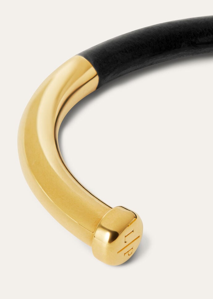 LEATHER COVERED OPEN-CUFF BRACELET ROUNDED CALF_FAO8499_804P_5