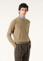 CLASSIC BABY CASH V NECK SWEATER GG 14_FAQ4047_H10U_3