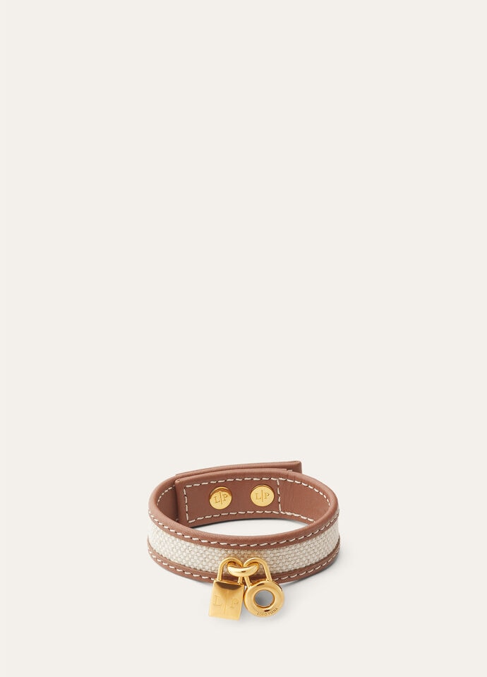 EXTRA BRACELET NATURAL CANVAS/ROUNDED LEATHER_FAP2701_B5A7_2