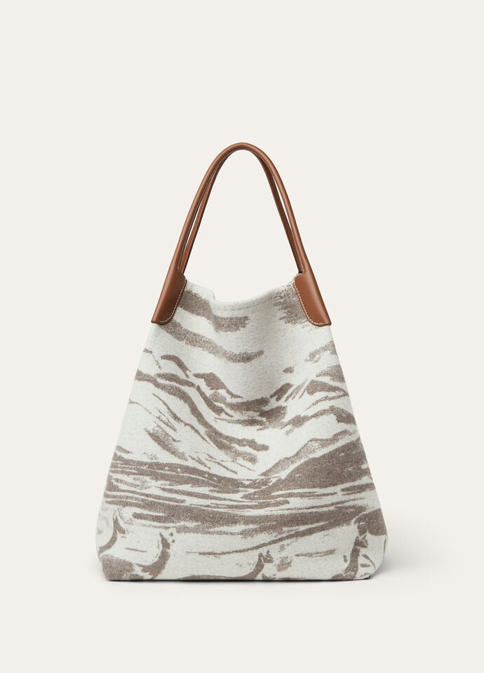 BALE HOBO EXTRA LARGE TESS JACQ WOOL VICUNA LNDSCP_FAP5214_F6WM_NR_2