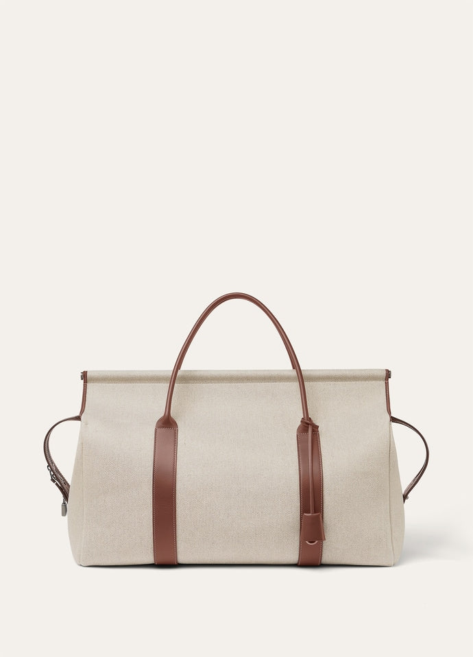 LOOM WEEKENDER L42 NAT.CANVAS ROUNDED LEATHER_FAP4438_B5FI_NR_2