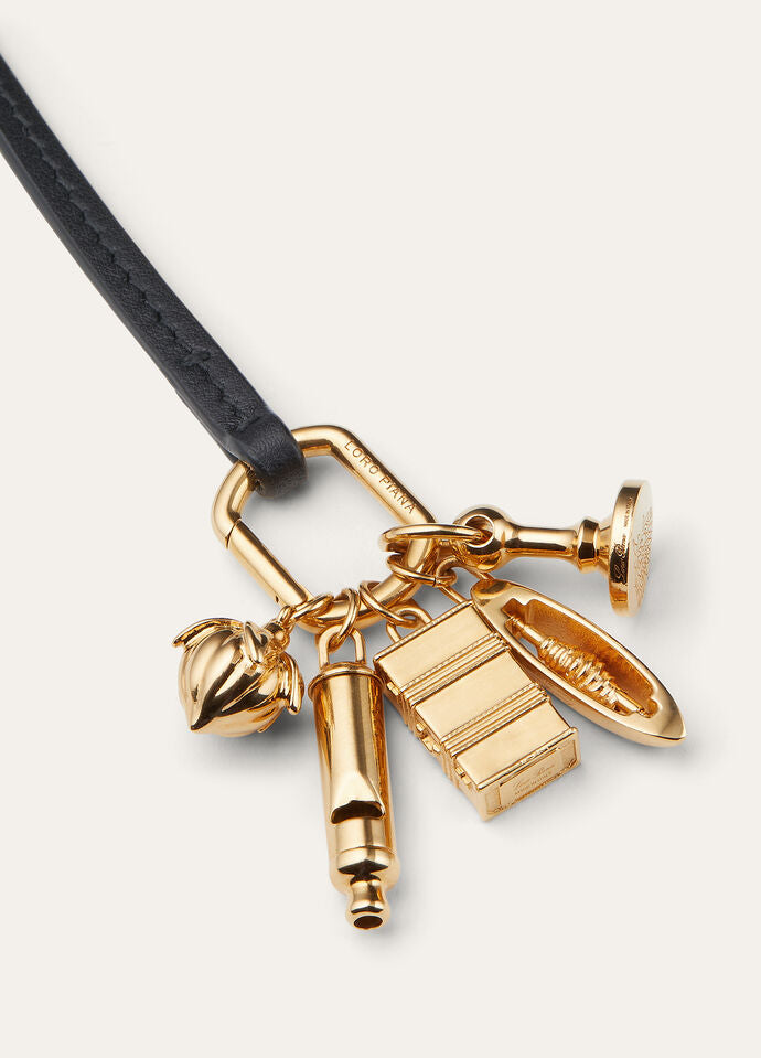 ANNIVERSARY BAG CHARM ROUNDED LEATHER/BRASS_FAP5201_804P_NR_2