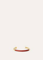 LEATHER COVERED OPEN-CUFF BRACELET ROUNDED CALF_FAO8499_P0AR_2