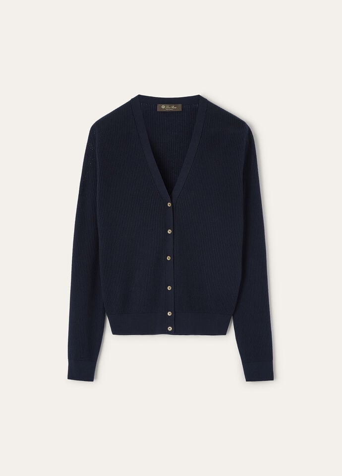 RIBBED ROYAL LIGHTNESS CARDIGAN SW.WOOL SILK GG18_FAP0887_W000_5