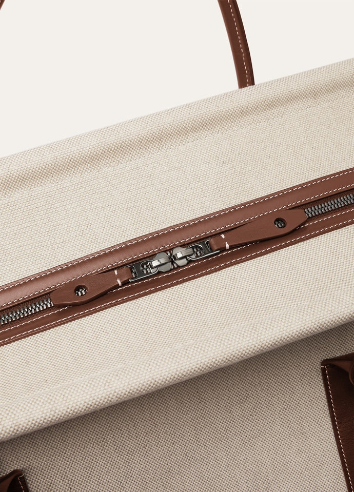 LOOM WEEKENDER L42 NAT.CANVAS ROUNDED LEATHER_FAP4438_B5FI_NR_5