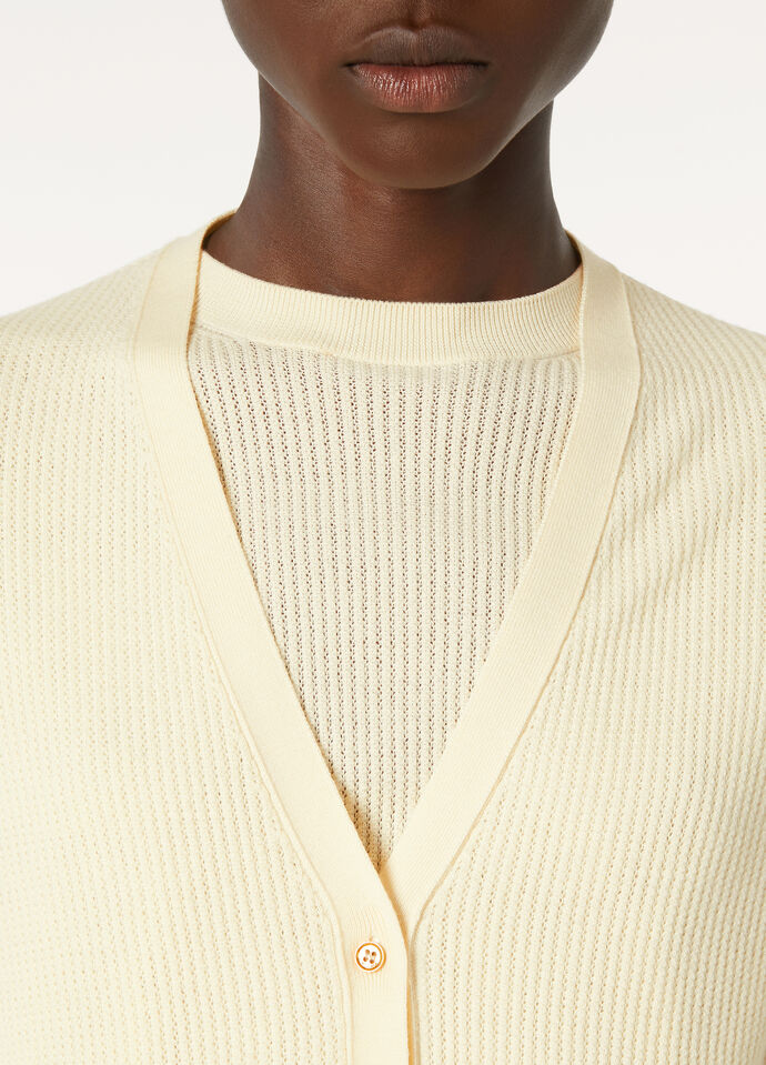 RIBBED ROYAL LIGHTNESS CARDIGAN SW.WOOL SILK GG18_FAP0887_1230_2