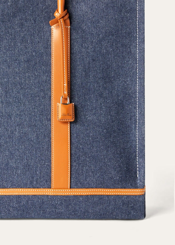 BEAM TOTE SMALL DENIM FLOWER ROUNDED CALF_FAO6976_B4M7_NR_6