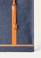 BEAM TOTE SMALL DENIM FLOWER ROUNDED CALF_FAO6976_B4M7_NR_6