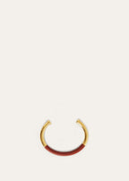 LEATHER COVERED OPEN-CUFF BRACELET ROUNDED CALF_FAO8499_P0AR_4
