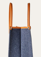 BEAM TOTE SMALL DENIM FLOWER ROUNDED CALF_FAO6976_B4M7_NR_4