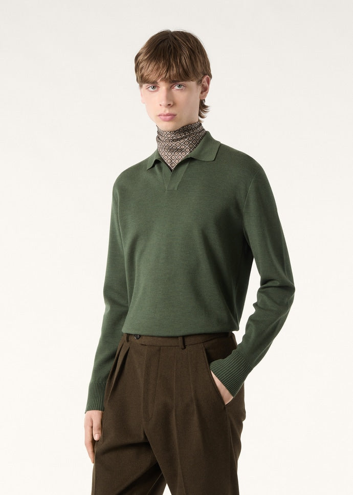 EMPIRE WISH WOOL POLO BUTTONLESS GG 18_FAL5279_51C2_3